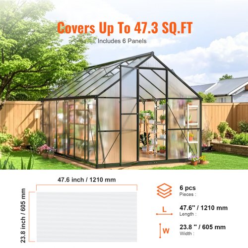 6 Pack Polycarbonate Greenhouse Panels 2 X 4 X 016 Roof Panels Sheets