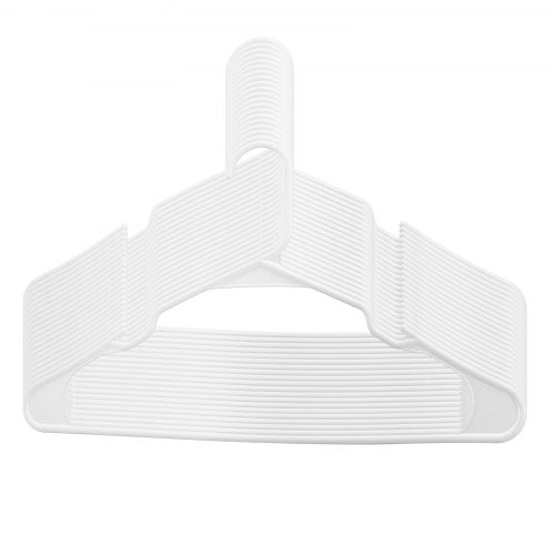Hangers 0.2 in UltraThin 50 Pack White Plastic Hangers with Stable