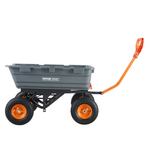 Garden Cart Durable Poly Dump Cart with Simple Assembly Steel Structure