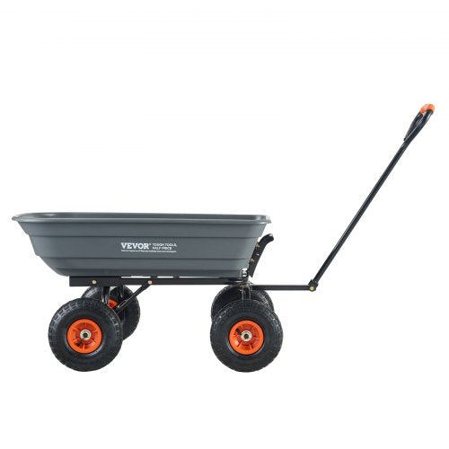 Garden Cart Durable Poly Dump Cart with Simple Assembly Steel Framework