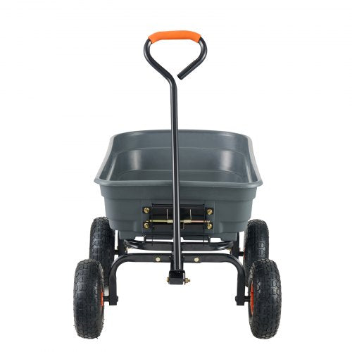Garden Cart Durable Poly Dump Cart with Simple Assembly Steel Framework