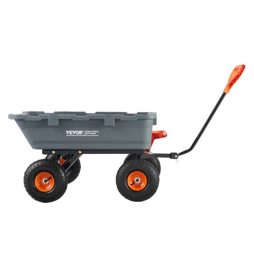 Garden Cart Durable Poly Dump Cart with Simple Assembly Steel Structure