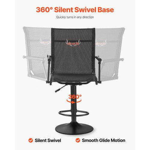 Hunting Chair 360° Silent Swivel Lightweight Blind Chair HeavyDuty Steel