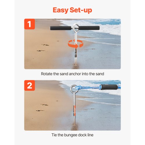 Sand Anchor 18 in Stainless Steel Beach Anchor Screw in Sand Boat Anchors