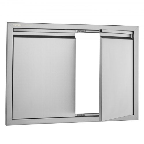 BBQ Access Door 30W x 21H Inch Double Outdoor Kitchen Door Stainless Steel