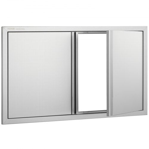 BBQ Access Door 36W x 21H Inch Double Outdoor Kitchen Door Stainless Steel