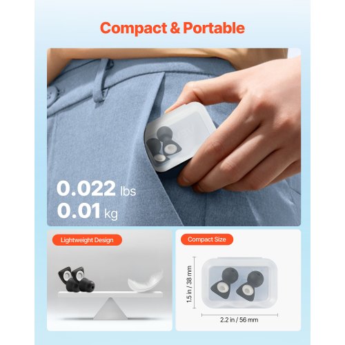 Ear Plugs for Sleeping Noise Cancelling NRR 25 dB Reusable High Noise