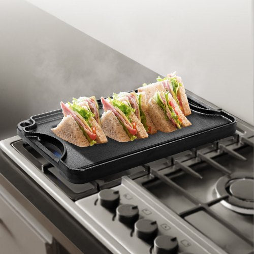 Reversible GrillGriddle 14x85 inch PreSeasoned Cast Iron Griddle