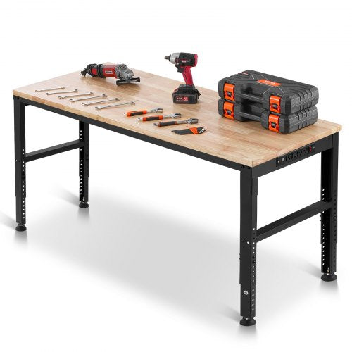 Adjustable Workbench 2000 lbs Capacity 61 x 20inch Heavy Duty Work Bench