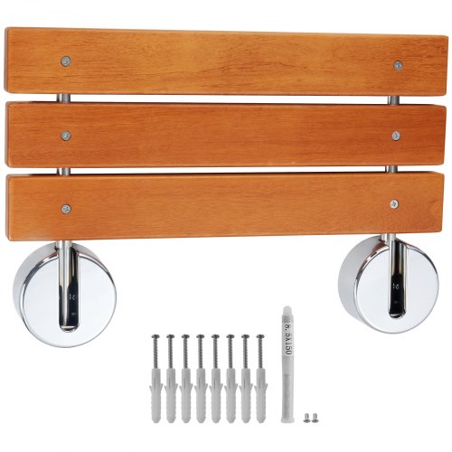 Folding Teak Shower Seat 201 x 132 Unfolded Wall Mounted Fold Up Shower Bench