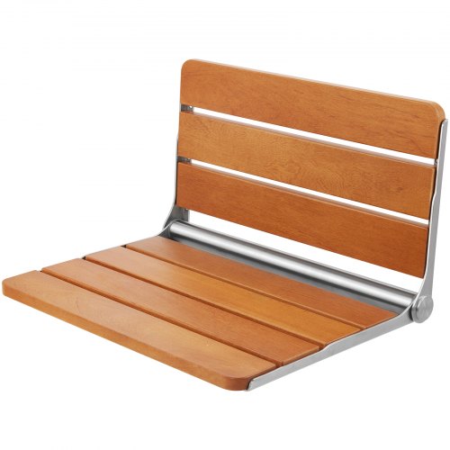 Folding Teak Shower Seat 209 x 16 Unfolded Wall Mounted Fold Up Shower