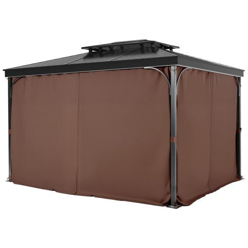 Gazebo Curtains Outdoor Fit Most 10 x 10 x 69 Gazebos 4Panel Sidewall