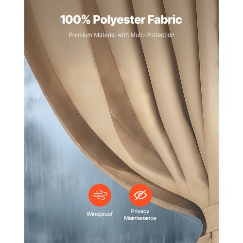 Gazebo Curtains Outdoor 12 x 10 x 73 Gazebos 4Panel Sidewall Gazebo