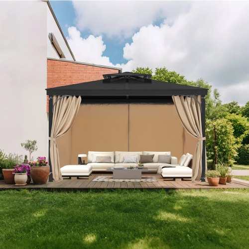 Gazebo Curtains Outdoor 12 x 10 x 73 Gazebos 4Panel Sidewall Gazebo