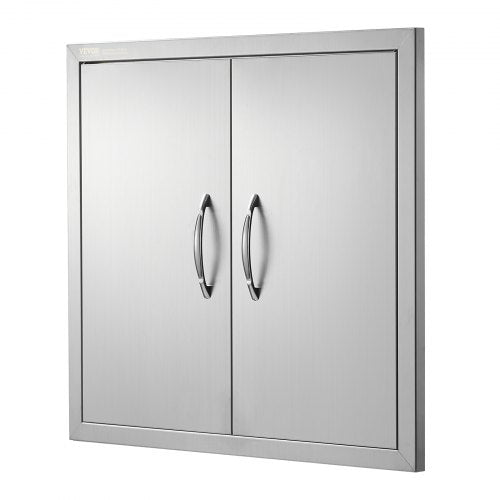 BBQ Access Door 26W x 24H Inch Double Outdoor Kitchen Door Stainless Steel