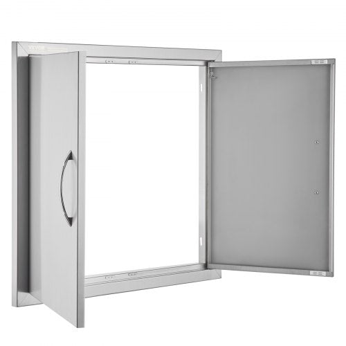 BBQ Access Door 26W x 24H Inch Double Outdoor Kitchen Door Stainless Steel