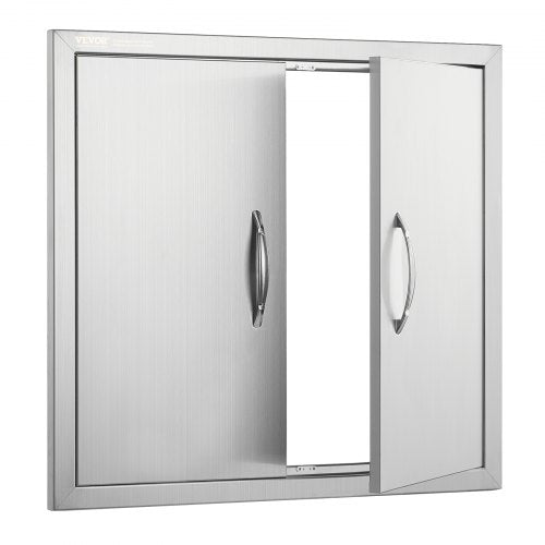 BBQ Access Door 26W x 24H Inch Double Outdoor Kitchen Door Stainless Steel