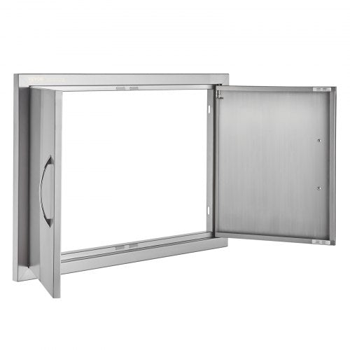 BBQ Access Door 28W x 19H Inch Double Outdoor Kitchen Door Stainless Steel