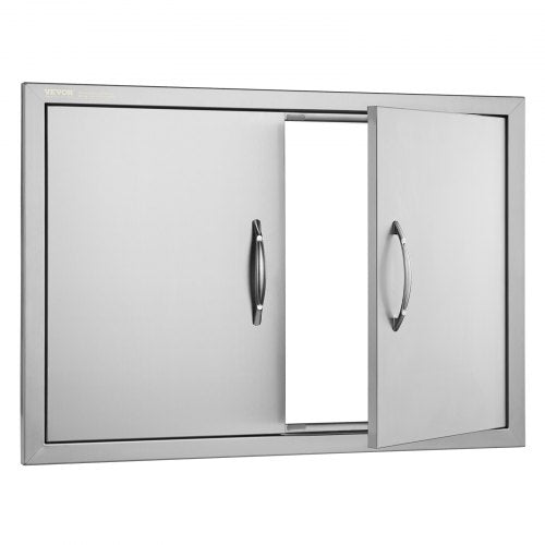 BBQ Access Door 30W x 21H Inch Double Outdoor Kitchen Door Stainless Steel