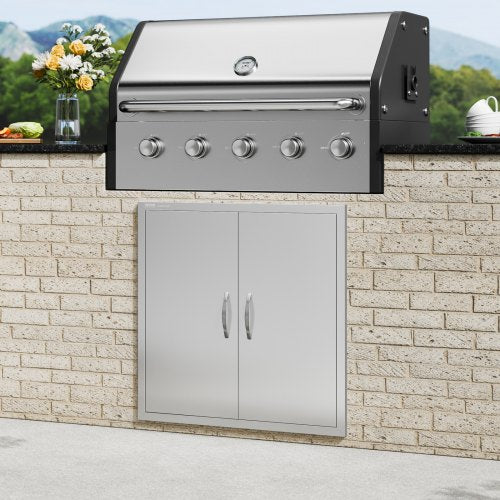 BBQ Access Door 31W x 31H Inch Double Outdoor Kitchen Door Stainless Steel