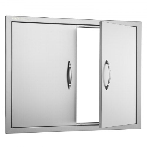 BBQ Access Door 31W x 24H Inch Double Outdoor Kitchen Door Stainless Steel