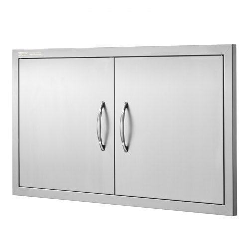 BBQ Access Door 34W x 19H Inch Double Outdoor Kitchen Door Stainless Steel