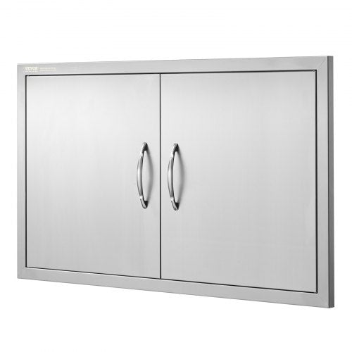 BBQ Access Door 36W x 21H Inch Double Outdoor Kitchen Door Stainless Steel