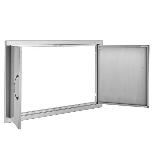 BBQ Access Door 36W x 21H Inch Double Outdoor Kitchen Door Stainless Steel