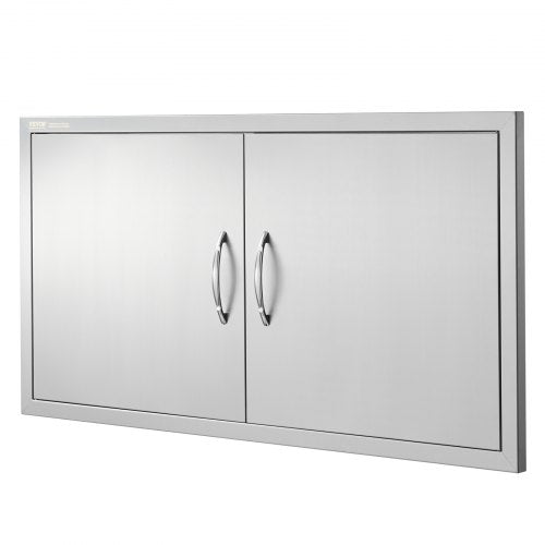 BBQ Access Door 42W x 21H Inch Double Outdoor Kitchen Door Stainless Steel