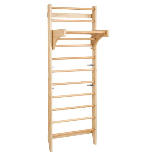 Swedish Ladder Wall Gym 10Level Solid Wood Indoor Jungle Gym 220lbs