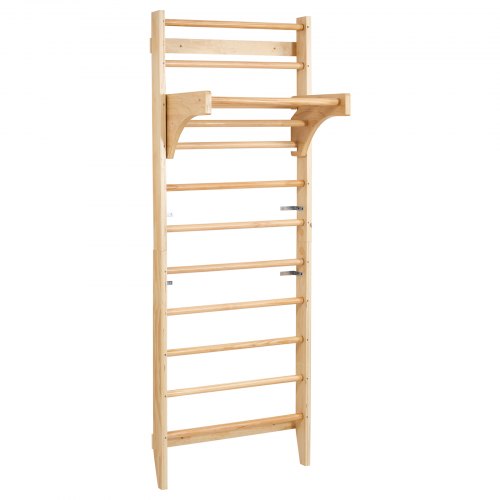 Swedish Ladder Wall Gym 10Level Solid Wood Indoor Jungle Gym 220lbs