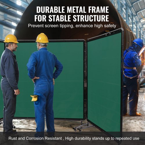 Welding Screen with Frame 6 x 6 3 Panel Welding Curtain Screens