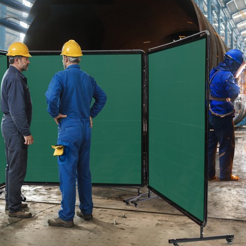 Welding Screen with Frame 6 x 6 3 Panel Welding Curtain Screens