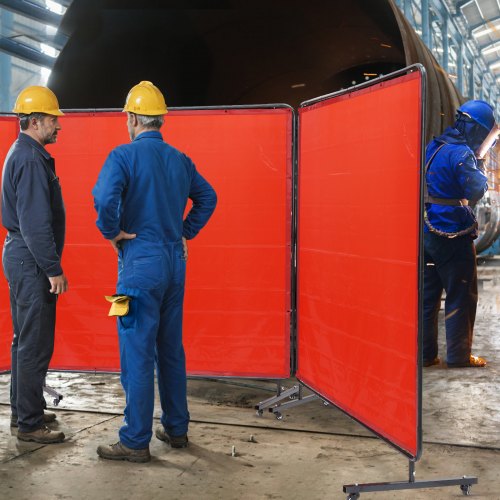 Welding Screen with Frame 6 x 6 3 Panel Welding Curtain Screens