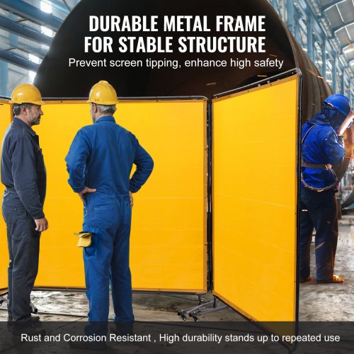 Welding Screen with Frame 6 x 6 3 Panel Welding Curtain Screens