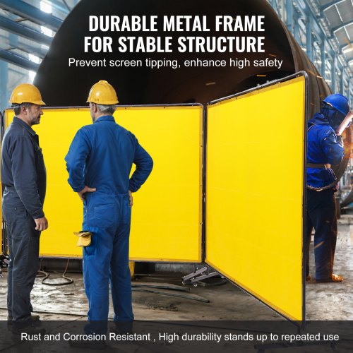 Welding Screen with Frame 6 x 8 3 Panel Welding Curtain Screens