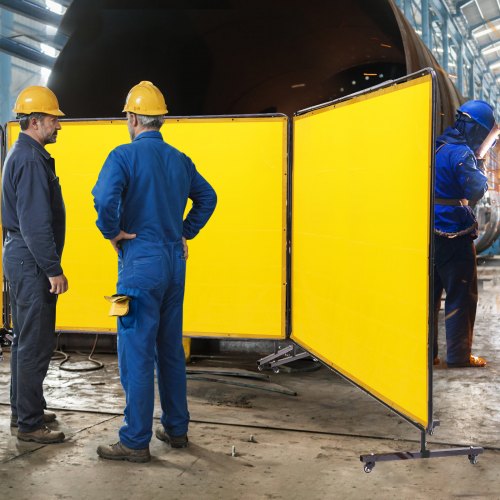 Welding Screen with Frame 6 x 8 3 Panel Welding Curtain Screens
