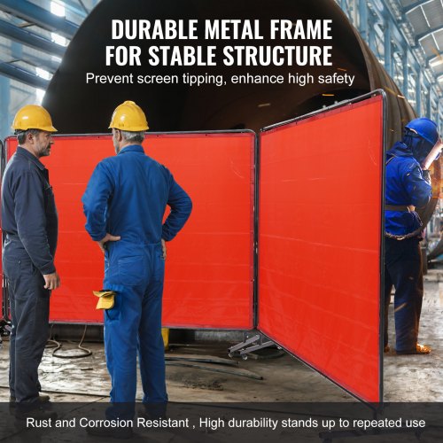 Welding Screen with Frame 6 x 8 3 Panel Welding Curtain Screens