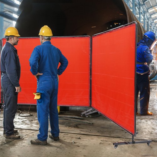 Welding Screen with Frame 6 x 8 3 Panel Welding Curtain Screens