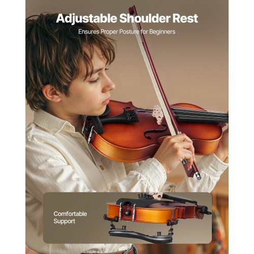 Violin 14 Size for Adults Violin Fiddle Set for Beginners Student with Hard Case