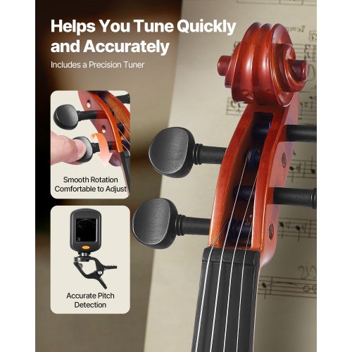 Violin 44 Full Size for Adults Violin Fiddle Set for Beginners Student 1