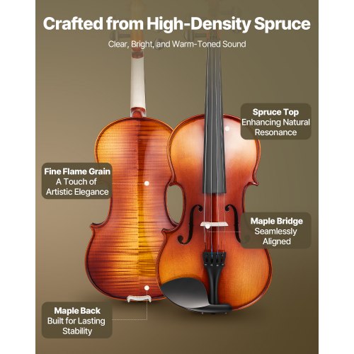 Violin 44 Full Size for Adults Violin Fiddle Set for Beginners Student 2