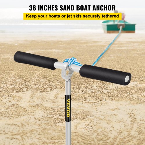 Sand Anchor 36 Length Auger to The Beach and Sandbar 316 Stainless Steel
