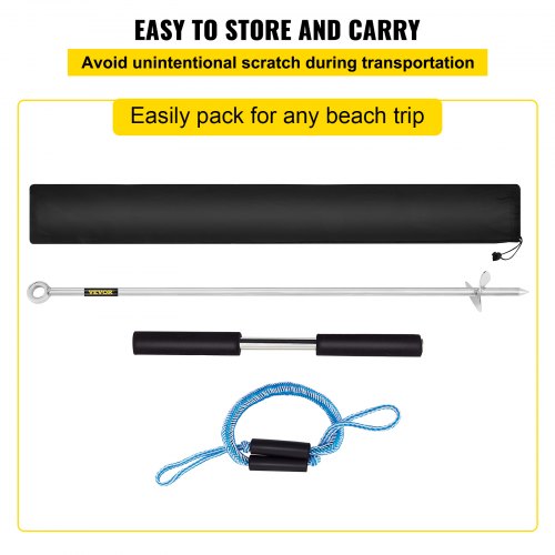 Sand Anchor 36 Length Auger to The Beach and Sandbar 316 Stainless Steel