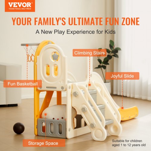 Toddler Slide Kid Slide for Toddlers Age 13 wClimbable Ladders
