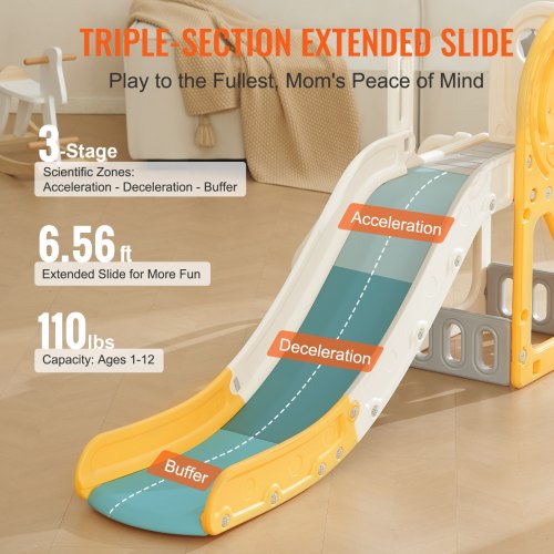 Toddler Slide Kid Slide for Toddlers Age 13 wClimbable Ladders