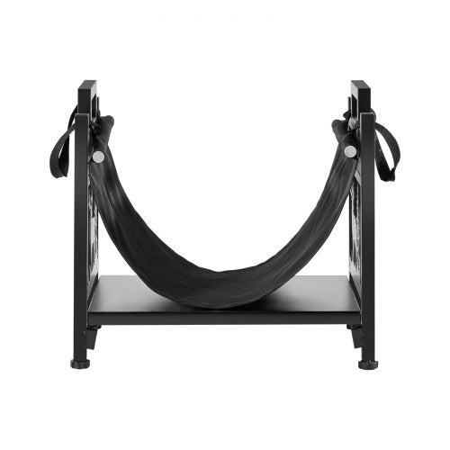 Indoor Firewood Rack 1.5 ft Curved Log Holder with Canvas Carrier 40lb