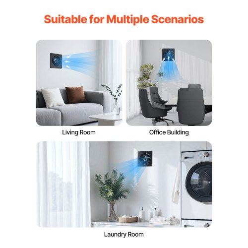 6 inch ThroughTheWall Ventilation Fan 205 CFM Through Wall Exhaust Fan