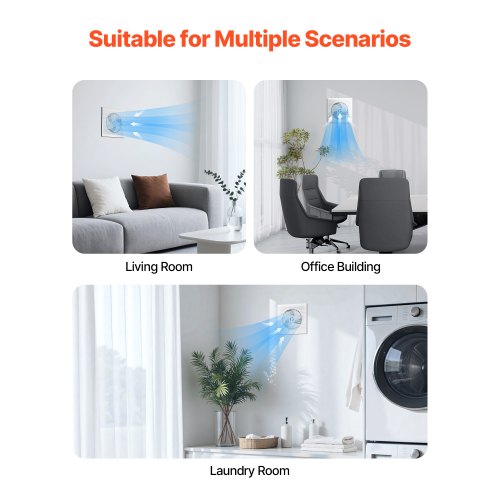 6 inch ThroughTheWall Ventilation Fan 110 CFM Through Wall Exhaust Fan