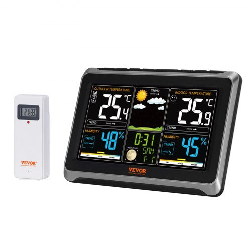 Weather Station Indoor Outdoor 75 in Color Display Wireless Digital Home